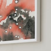 "Virgo Constellation" - Art Print in Carnelian Orange by Emily Magone - Frame Close-up