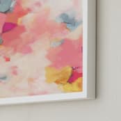 "More Than Enough" - Art Print in Hibiscus Pink by Mya Bessette - Frame Close-up