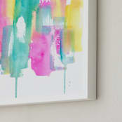 "Popsicles" - Art Print in Hot Pink by Lindsay Megahed - Frame Close-up