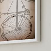 "Rusted Bike" - Art Print in Rust Brown by Erin Niehenke - Frame Close-up