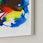 "Where The Birds Sing" - Art Print in Bright Flower by Michelle Waldie - Frame Close-up