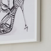 "Striped Stiletto" - Art Print in White by Zhay Smith - Frame Close-up