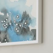 "Sagittarius Constellation" - Art Print in Sky Blue by Emily Magone - Frame Close-up
