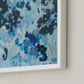 "The Best Kind of Blues" - Art Print in blues by Blair Culwell Staky - Frame Close-up