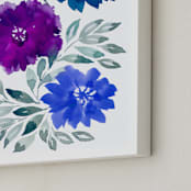 "hand painted flowers_3I" - Art Print in purple by Ramoncita - aticnomar - Frame Close-up
