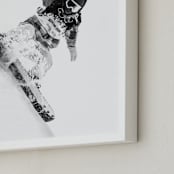 "Sochi Shreddin'" - Art Print in Black and White by Mark Kirby - Frame Close-up