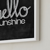 "My Sunshine Day" - Art Print in Chalkboard Black by Meggie Townsand - Frame Close-up