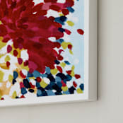 "Winter Bloom II" - Art Print in Warm Red by Katie Craig - Frame Close-up