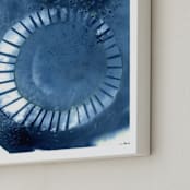 "Nautilus" - Art Print in dusky indigo by Amelia Gluba - Frame Close-up