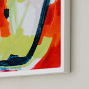 "Red Hots" - Art Print in Hot Red by Katie Craig - Frame Close-up