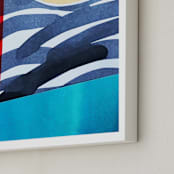 "Sun Prize" - Art Print in Sunrise Red by Kara Kramer - Frame Close-up
