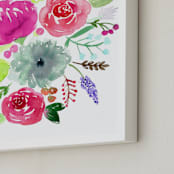 "June's Blossom" - Art Print in Carmim by Juliana Zimmermann - Frame Close-up