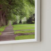 "The Street I Live On II" - Art Print in Foggy Green by Erin Niehenke - Frame Close-up