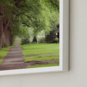 "The Street I Live On II" - Art Print in Foggy Green by Erin Niehenke - Frame Close-up