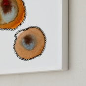 "Fantastic Orbs 4" - Art Print in butter yellow by Amelia Gluba - Frame Close-up