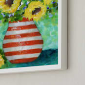 "Sunflower Bliss" - Art Print in Sunflower Yellow by Sen Chloe - Frame Close-up