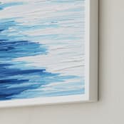 "Tide" - Art Print in Ocean Blue by Chelsey Scott - Frame Close-up