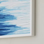 "Tide" - Art Print in Ocean Blue by Chelsey Scott - Frame Close-up