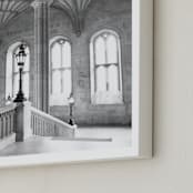 "Oxford Steps" - Art Print in Oxford Gray by Krissy Bengtson - Frame Close-up