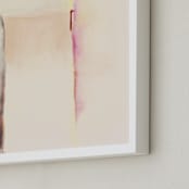 "Dance Around the Dangers" - Art Print in Peach by Mande Calhoun - Frame Close-up