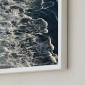 "Above the Wave" - Art Print in watery teal by Sea and Sky - Frame Close-up