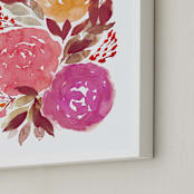 "hand painted flowers_5b" - Art Print in pink by Ramoncita - Frame Close-up