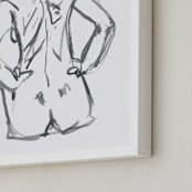 "Elegancia" - Art Print in silver grey by Miranda Mol - Frame Close-up