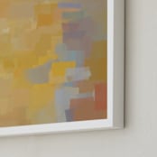 "Fall Blocks" - Art Print in Golden Sienna by Amy Hall - Frame Close-up