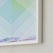 "Desert Daydream" - Art Print in Lime by Owl and Toad - Frame Close-up