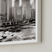 "Chicago Winter" - Art Print in City grey by Johanna Phillips Huuva - Frame Close-up