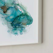 "Nebula 3" - Art Print in Blue Green by Jaime Derringer - Frame Close-up