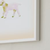 "Baby Goat" - Art Print in cream by hadley hutton - Frame Close-up
