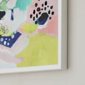 "Cupcake Abstracted" - Art Print in Sunburst Yellow by Makewells - Frame Close-up