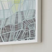 "Fragmented Landscape" - Art Print in Frost by Gill Eggleston - Frame Close-up