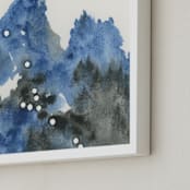 "Taurus Constellation" - Art Print in Sapphire Blue by Emily Magone - Frame Close-up