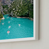 "Gorges de Verdon" - Art Print in Turquoise by Michelle Jean - Frame Close-up