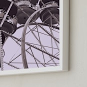 "Up and Around" - Art Print in Light Purple by Gray Star Design - Frame Close-up