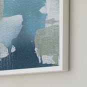 "Sea Glass No. 5" - Art Print in Teal Blue by Julia Contacessi - Frame Close-up