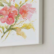 "Softly" - Art Print in Coral Pink by Mya Bessette - Frame Close-up