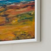 "Bay Marsh" - Art Print in Red Orange by Kelli Kunkle-Day - Frame Close-up