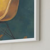 "Yellow Eames Rocker" - Art Print in Yellow by Laura Browning - Frame Close-up