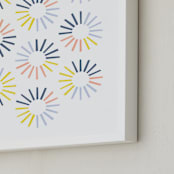 "Rotation" - Art Print in Navy by Amber Barkley - Frame Close-up