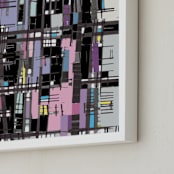 "Lavender City" - Art Print in Lavender by Jan Shepherd - Frame Close-up