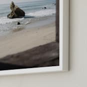 "That Malibu Rock" - Art Print in Sea Blue by Christian Florin - Frame Close-up