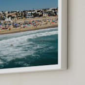 "Beach II" - Art Print in Sea Green by Jennifer Little - Frame Close-up
