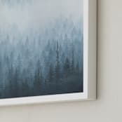 "Rush" - Art Print in Pacific Blue by Emily Magone - Frame Close-up