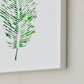 "Abstract Palm" - Art Print in Palm Green by Michelle Jean - Frame Close-up