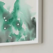 "Cancer Constellation" - Art Print in Emerald Green by Emily Magone - Frame Close-up