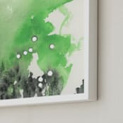 "Libra Constellation" - Art Print in Peridot Green by Emily Magone - Frame Close-up