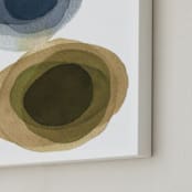 "earth and sky" - Art Print in indigo by Kelly Witmer - Frame Close-up